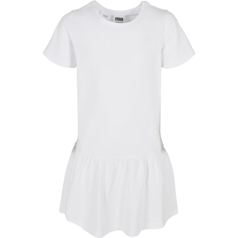 Urban Classics Kids Dívčí šaty Valance Tričko bílé