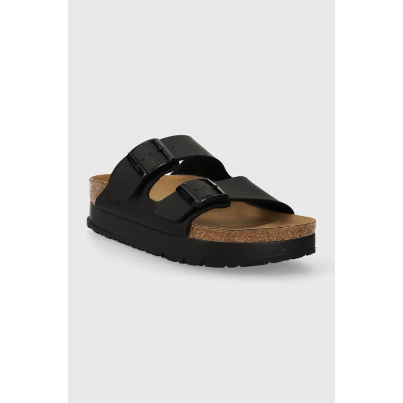 Pantofle Birkenstock X PAPILLIO Arizona Platform Flex dámské, černá barva, 1027395