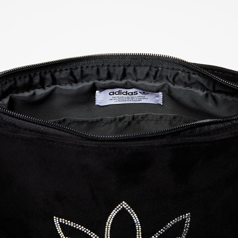 adidas Originals adidas Rhinestones Fake Suede Shoulder Bag Black