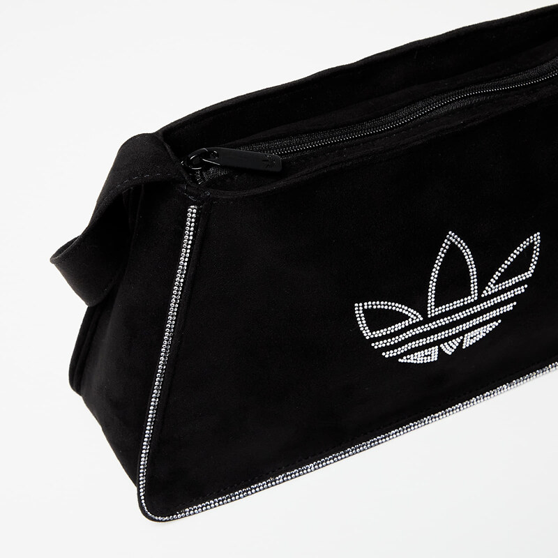 adidas Originals adidas Rhinestones Fake Suede Shoulder Bag Black