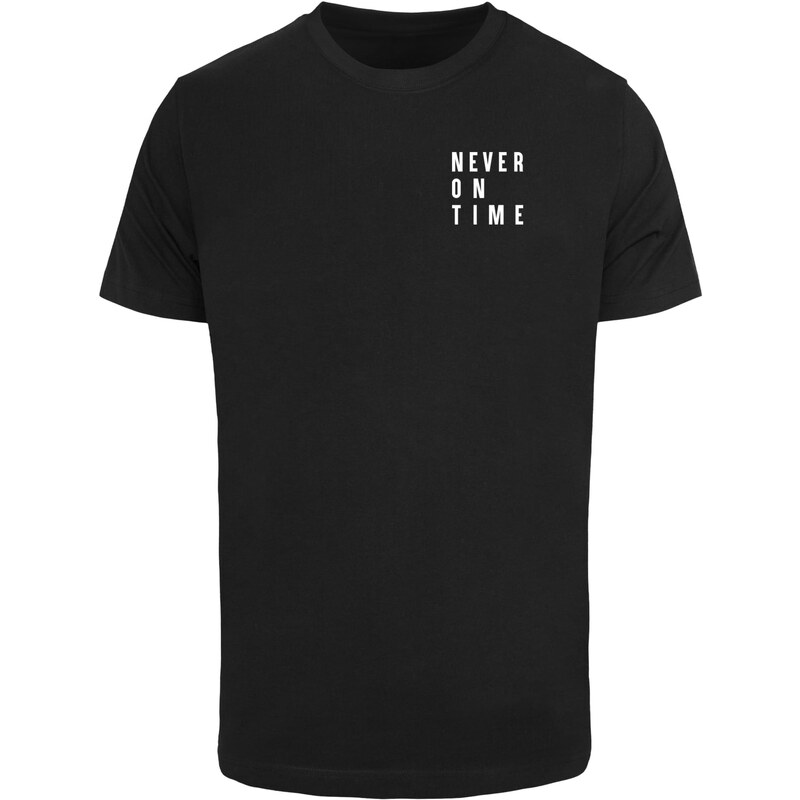 Mister Tee Černé tričko Never On Time