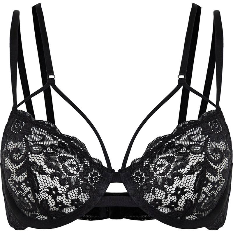 Trendyol Black Lace Capless T-Shirt Bra Knitted Bra