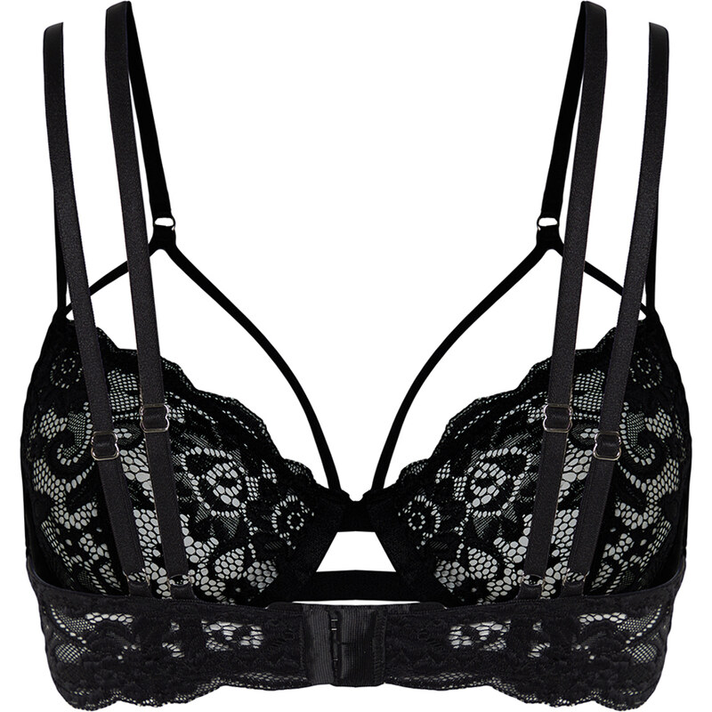 Trendyol Black Lace Capless T-Shirt Bra Knitted Bra