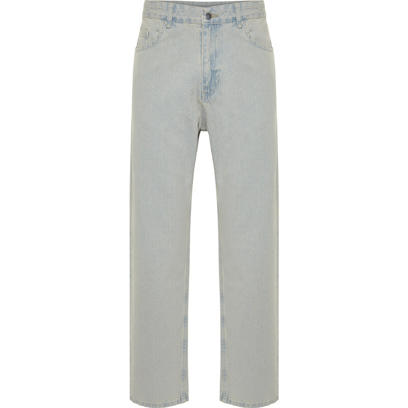 Trendyol Blue 90's Straight Fit Jeans Denim Trousers