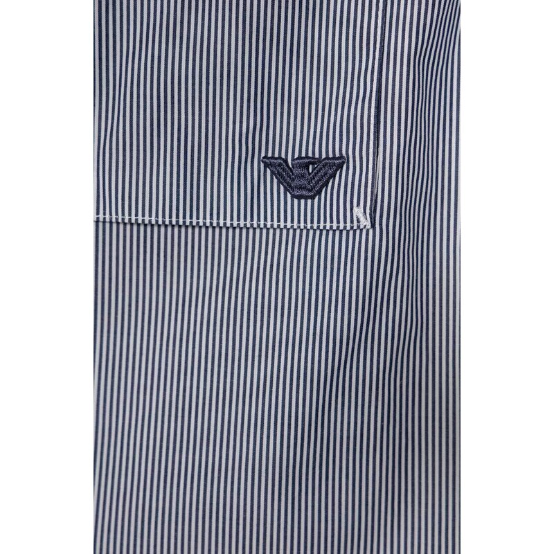 Dětská bavlněná košile Emporio Armani šedá barva