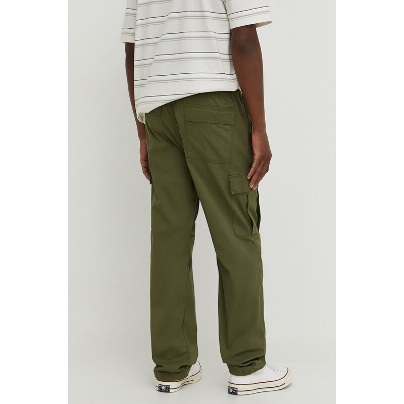 Kalhoty Hollister Co. pánské, zelená barva, jednoduché