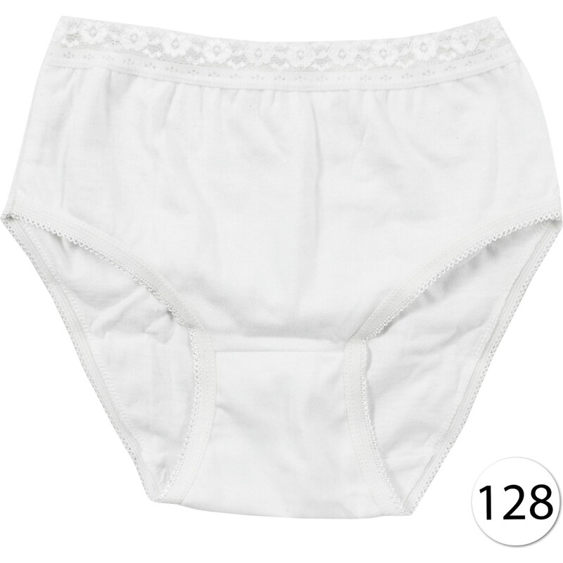 M.Hajdan 1050 Bavlněné dívčí kalhotky, bílá 128