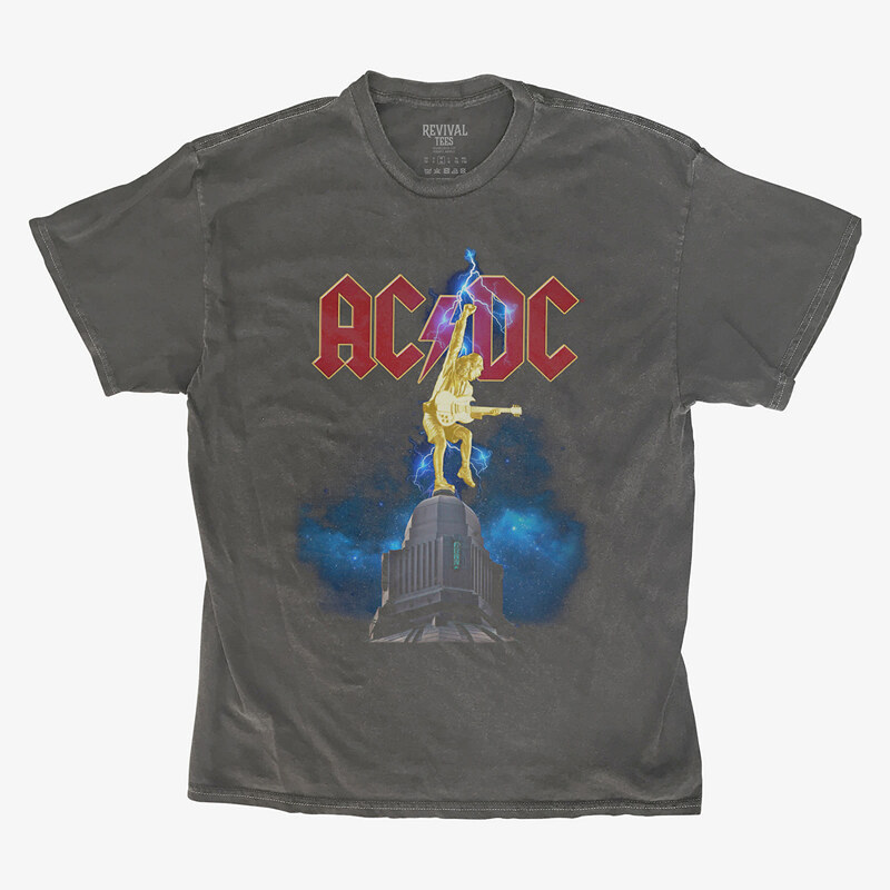 Pánské tričko Merch Revival Tee - AC/DC Stiff Upper Lip Lightning Unisex T-Shirt Black