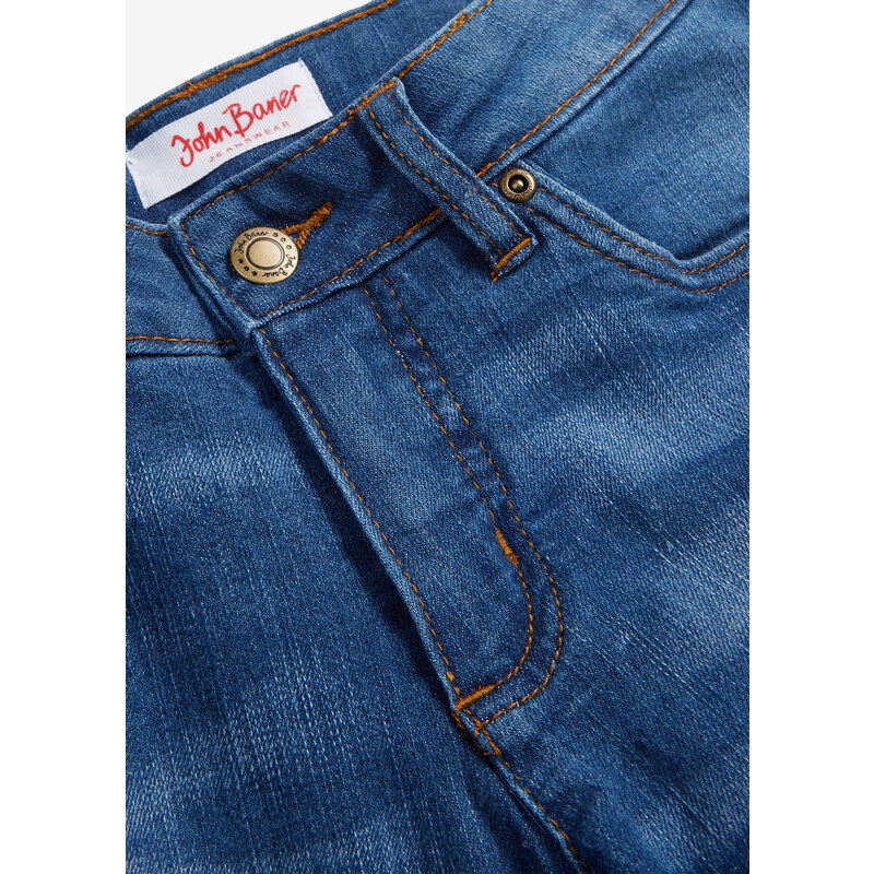 bonprix Pohodlné strečové džíny Skinny Modrá
