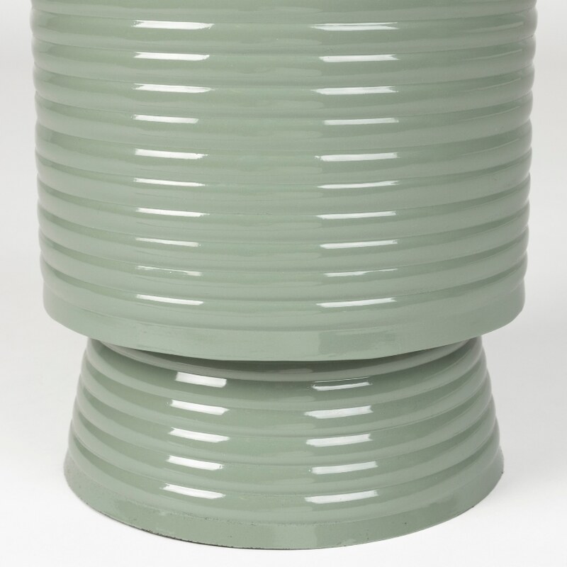White Label Zelený kovový odkládací stolek WLL SVEN 25 cm