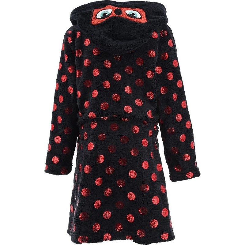 BASIC ČERNÝ DÍVČÍ ŽUPAN S PUNTÍKY LADYBUG AND CAT NOIR Černá