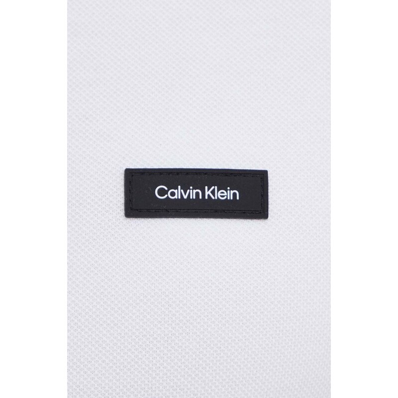 Polo tričko Calvin Klein bílá barva