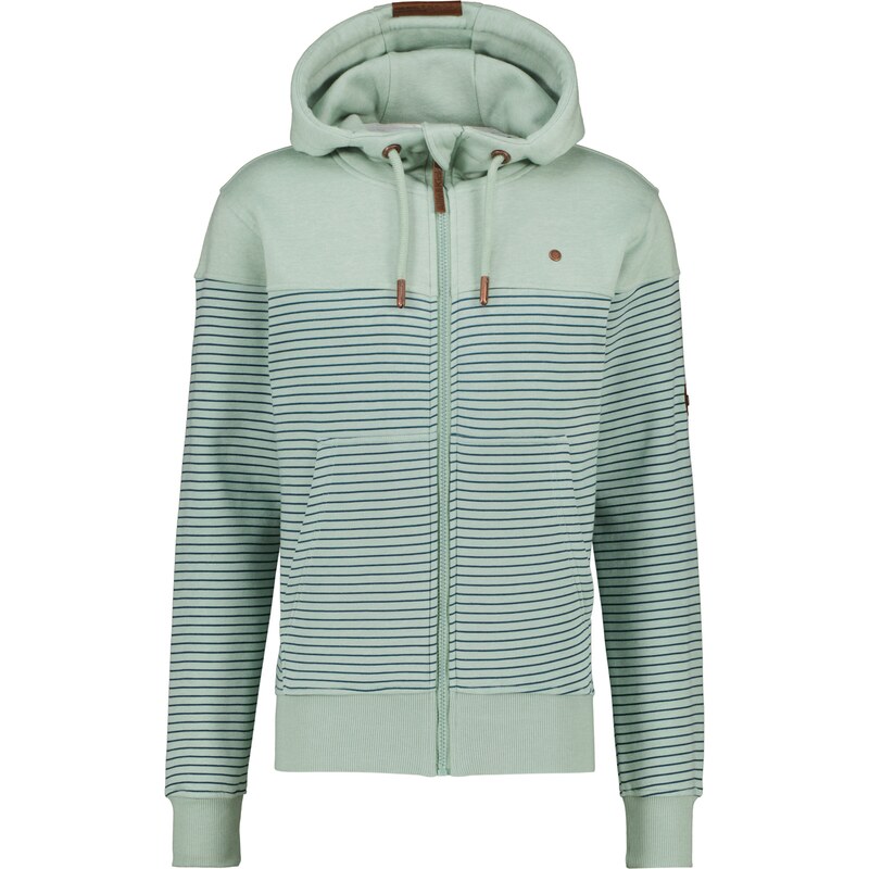 alife & kickin Mikina marine modrá / hnědá / pastelově zelená