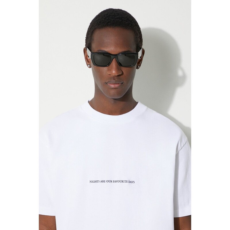Bavlněné tričko Marcelo Burlon Party Quote Basic bílá barva, s aplikací, CMAA056S24JER0050110