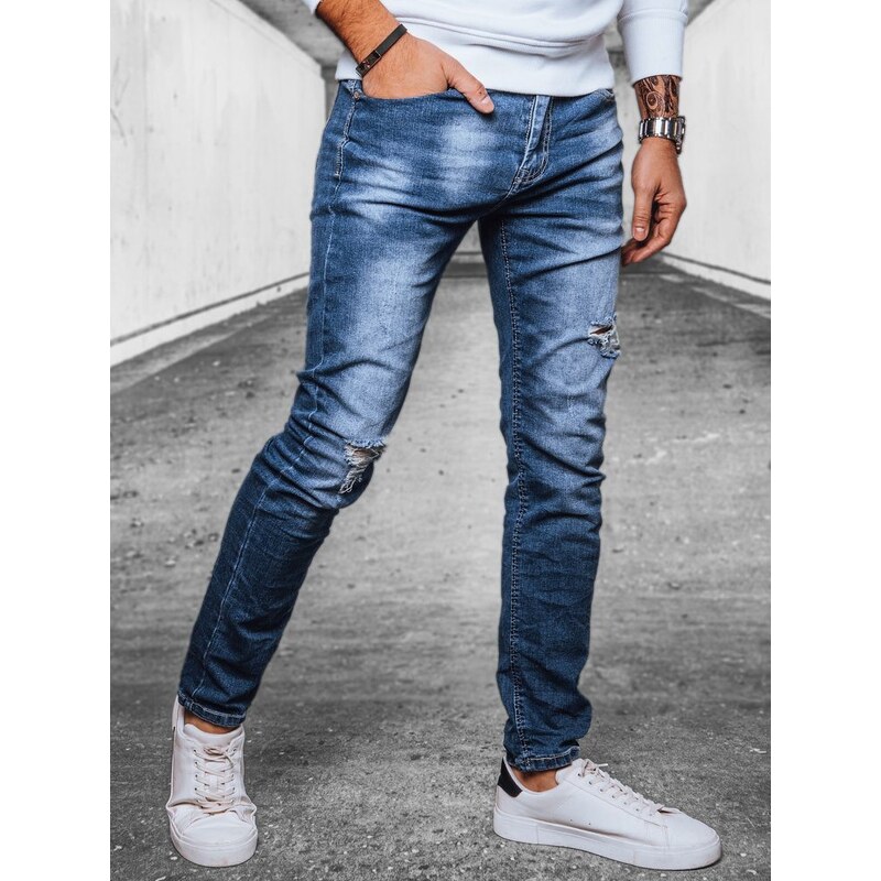 Dstreet Stylové pánské modré džíny v trendy designu