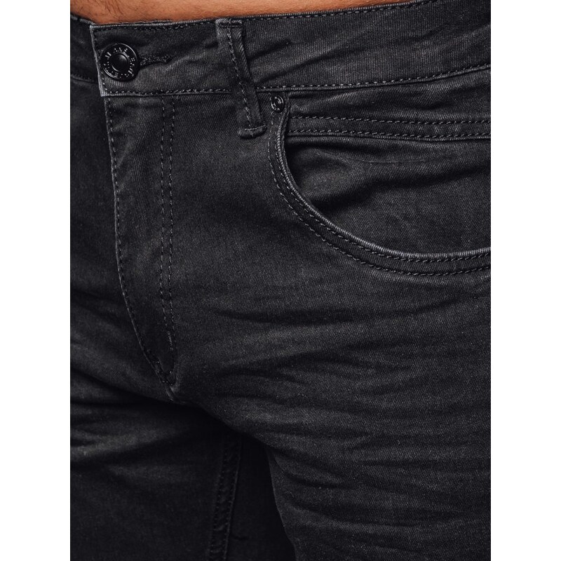 Dstreet Černé pánské džíny v jednoduchém provedení