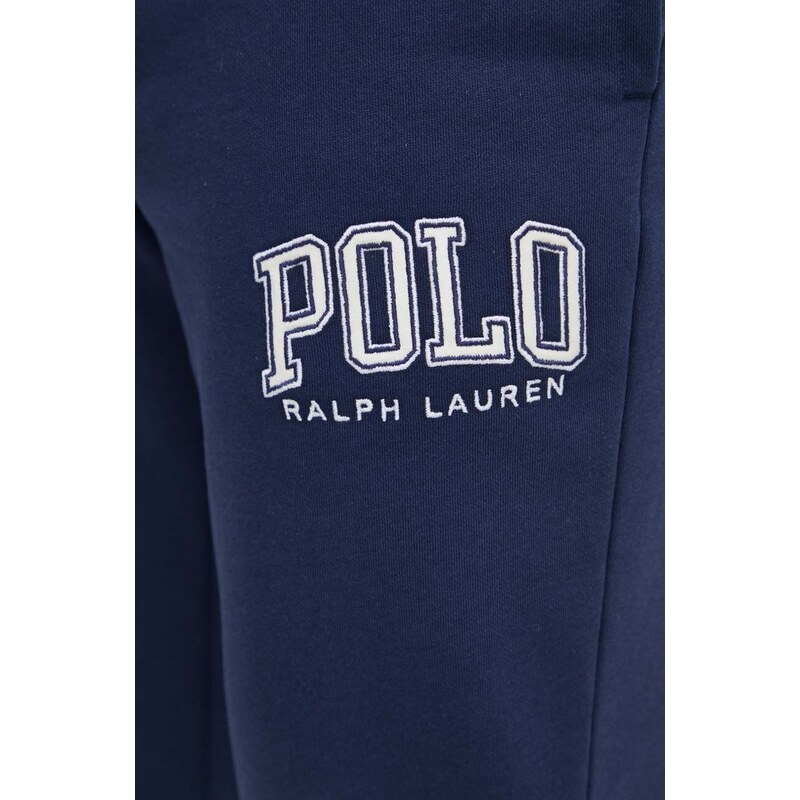 Tepláky Polo Ralph Lauren tmavomodrá barva, s aplikací