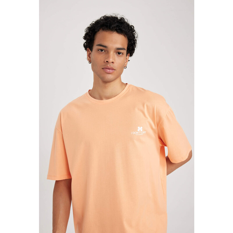 DEFACTO Oversize Fit Crew Neck Printed T-Shirt