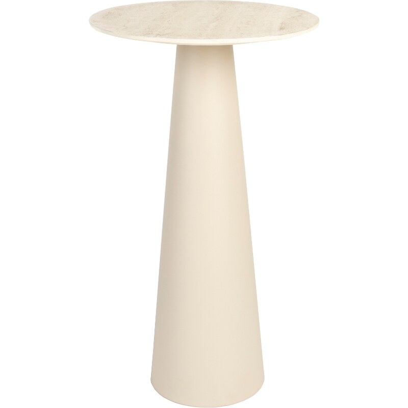 White Label Béžový keramický odkládací stolek WLL JOYA 70 x 40 cm