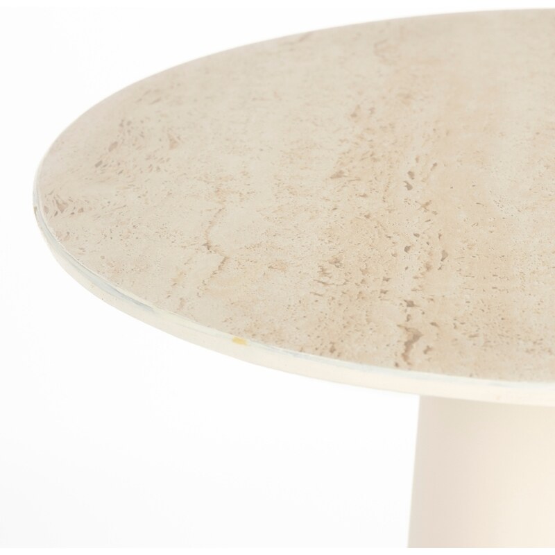White Label Béžový keramický odkládací stolek WLL JOYA 70 x 40 cm
