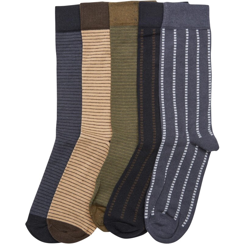 Urban Classics Accessoires Ponožky Stripes and Dots - 5-Pack