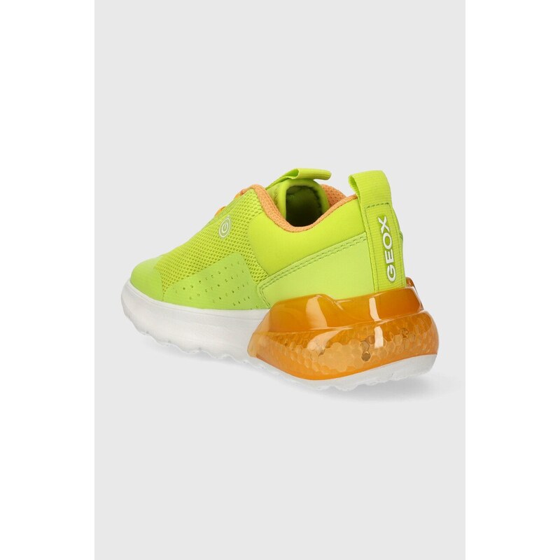 Dětské sneakers boty Geox ACTIVART ILLUMINUS zelená barva