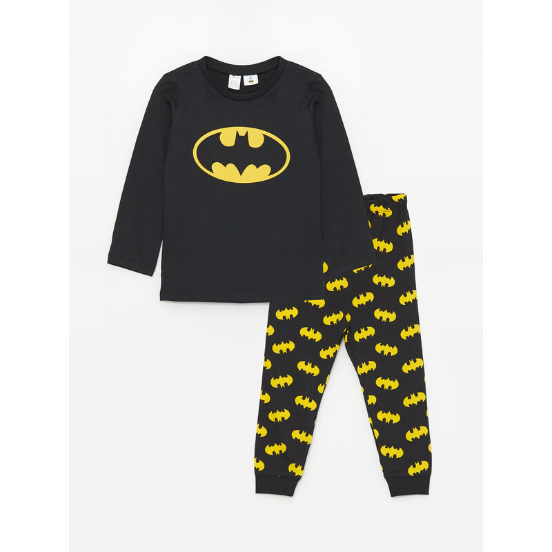 LC Waikiki Crew Neck Long Sleeve Batman Printed Baby Boy Pajamas Set