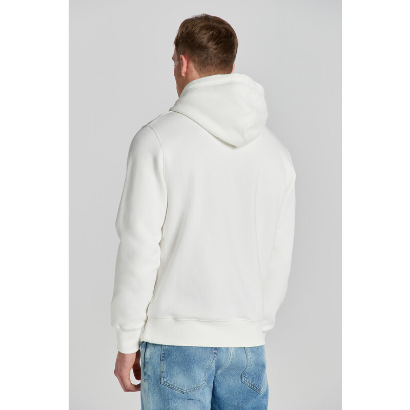 MIKINA GANT EMBOSSED SWEAT HOODIE bílá S