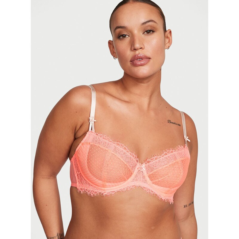 Victoria's Secret krajková podprsenka Wicked Unlined Lace Balconette Bra PUSH UP WITHOUT PADDING