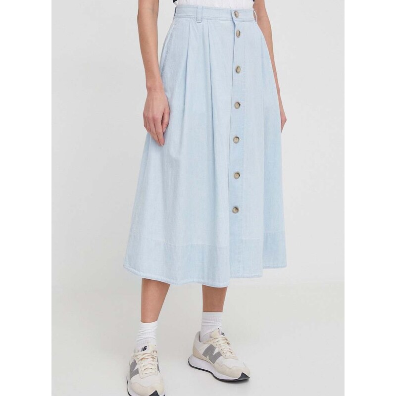Džínová sukně Polo Ralph Lauren midi, áčková