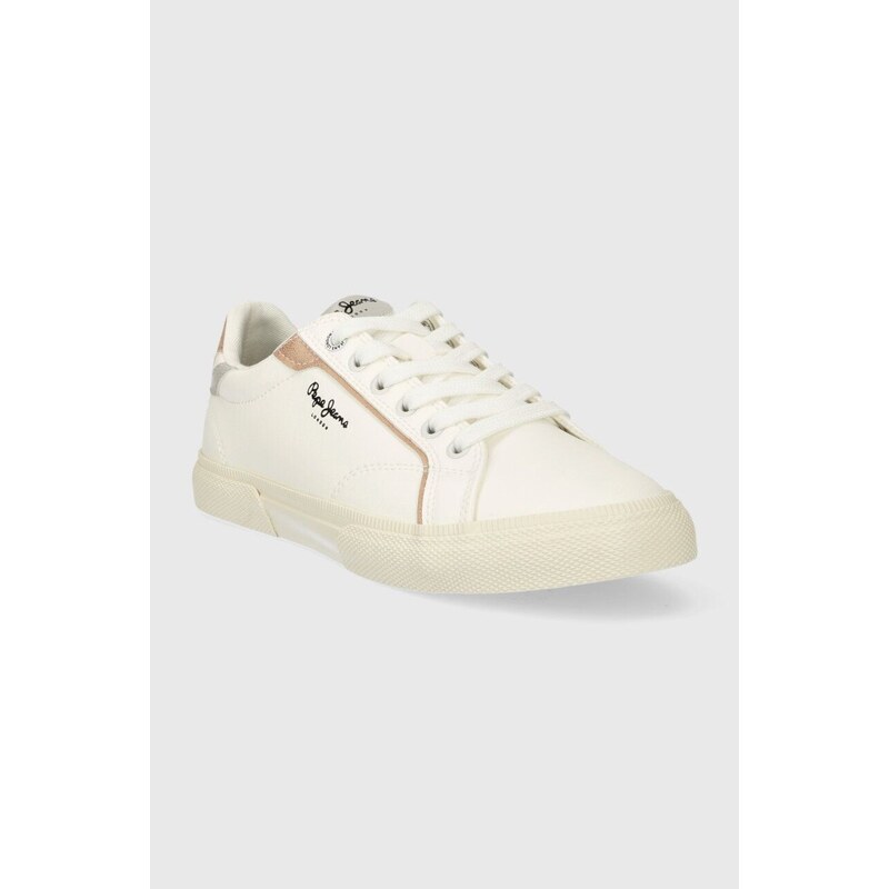 Sneakers boty Pepe Jeans PLS31560 bílá barva, KENTON MIX W