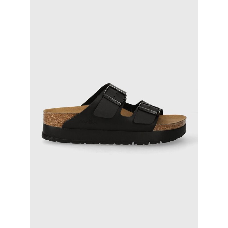 Pantofle Birkenstock X PAPILLIO Arizona Platform Flex dámské, černá barva, 1027395