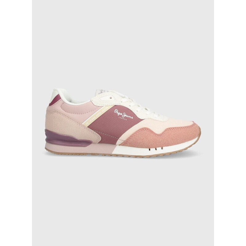 Sneakers boty Pepe Jeans PLS40005 růžová barva, LONDON URBAN W