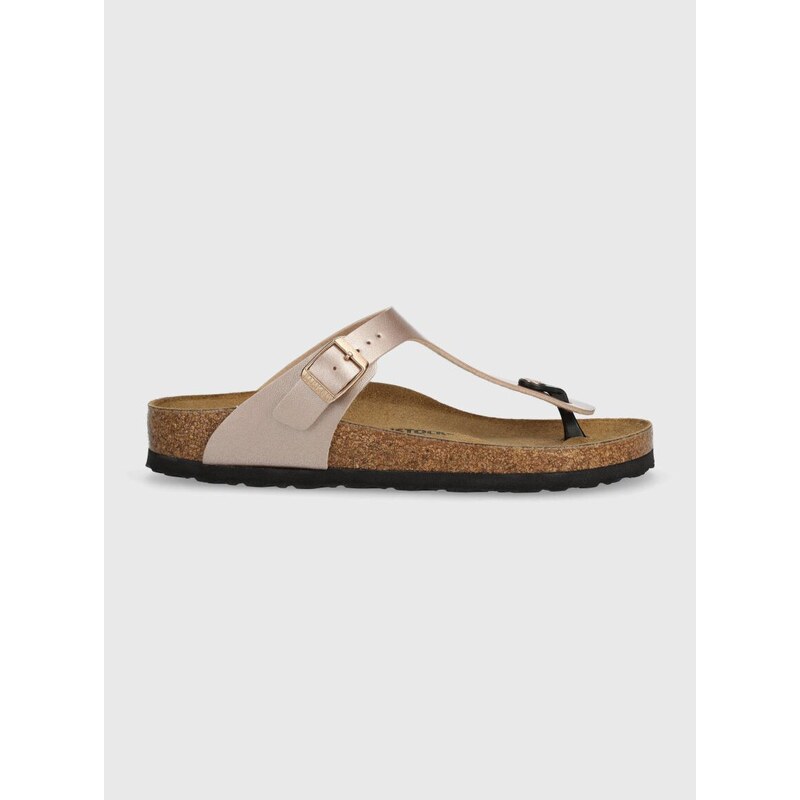 Žabky Birkenstock Gizeh dámské, růžová barva, na plochém podpatku, 1023925