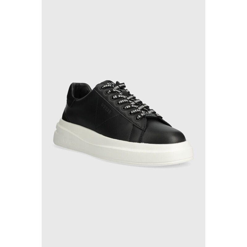 Kožené sneakers boty Guess ELBA černá barva, FMPVIB SUE12