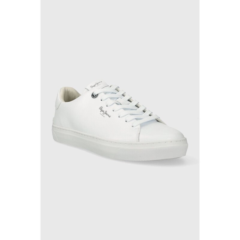 Kožené sneakers boty Pepe Jeans PMS00007 bílá barva, CAMDEN BASIC M