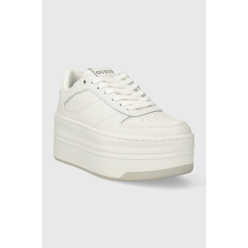 Sneakers boty Guess LULLI bílá barva, FLJLLI LEA12