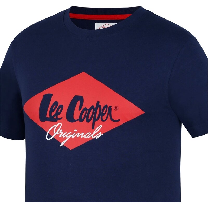 pánské tričko LEE COOPER - NAVY logo - L