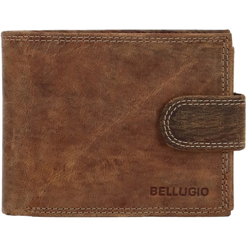 Pánská kožená peněženka světle hnědá - Bellugio Santiago hnědá