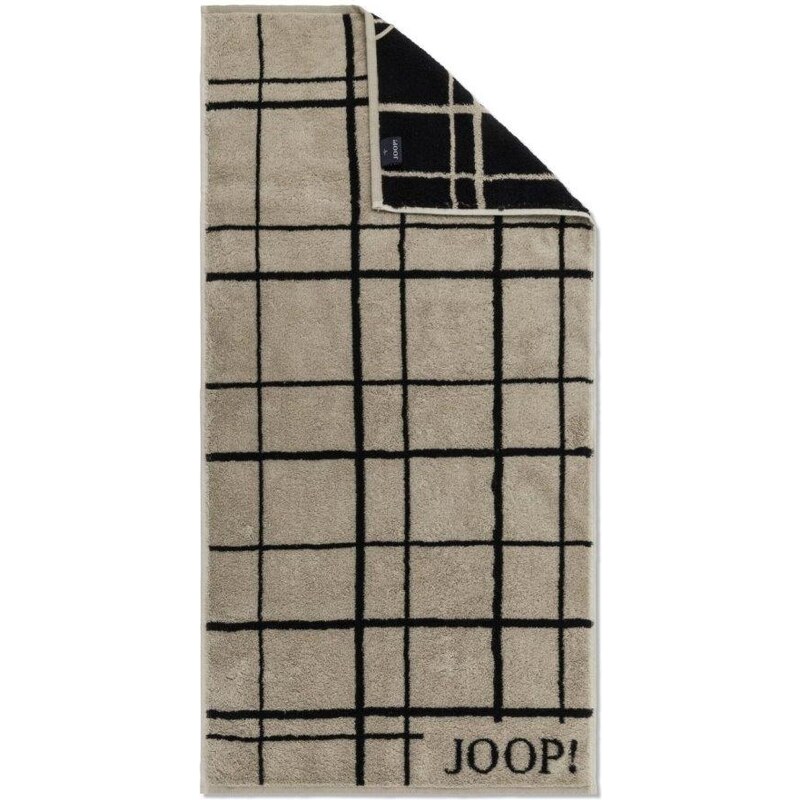 Ručník JOOP! Select Layer, 50 x 100 cm - ebony (černo-béžová)