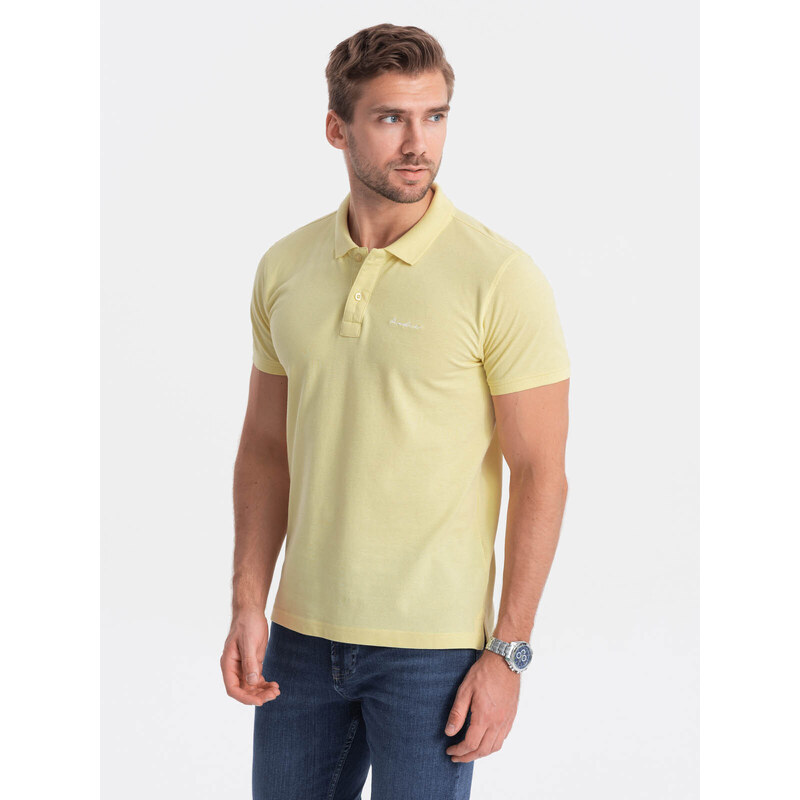 Ombre Pique knit polo shirt