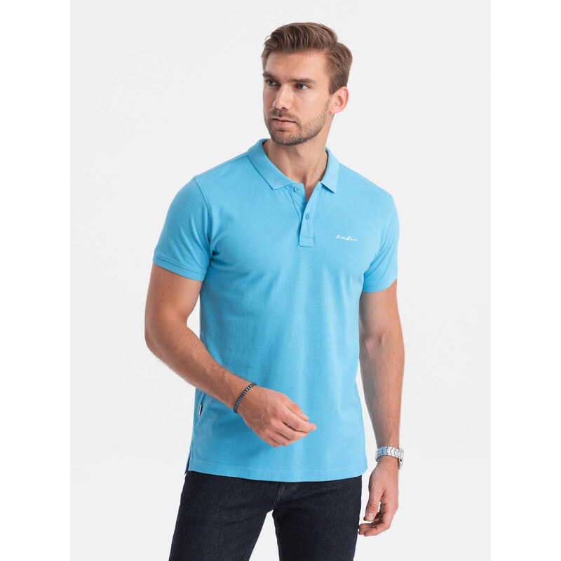 Ombre Pique knit polo shirt