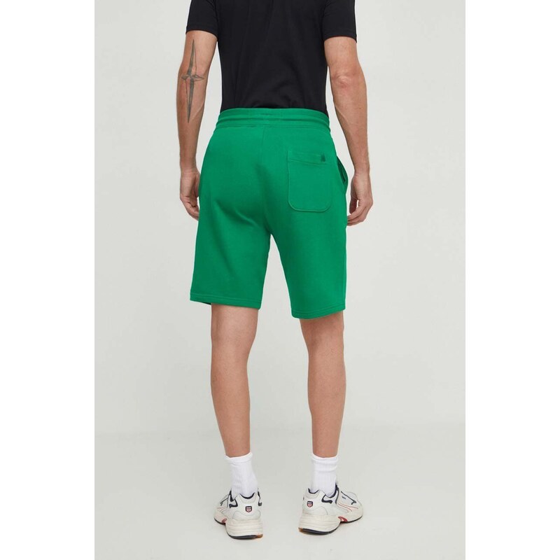 Bavlněné šortky United Colors of Benetton zelená barva