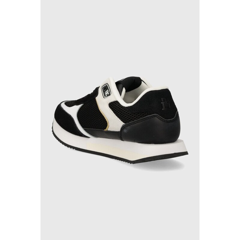 Sneakers boty Tommy Hilfiger ESSENTIAL ELEVATED RUNNER černá barva, FW0FW07700