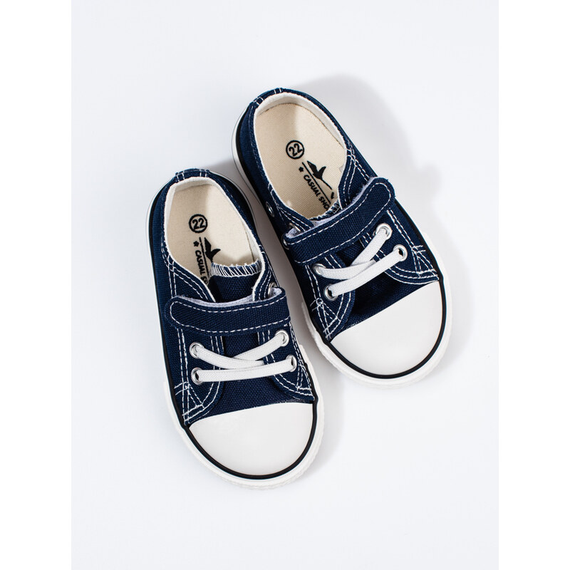 Boys' sneakers Vico fabric navy blue