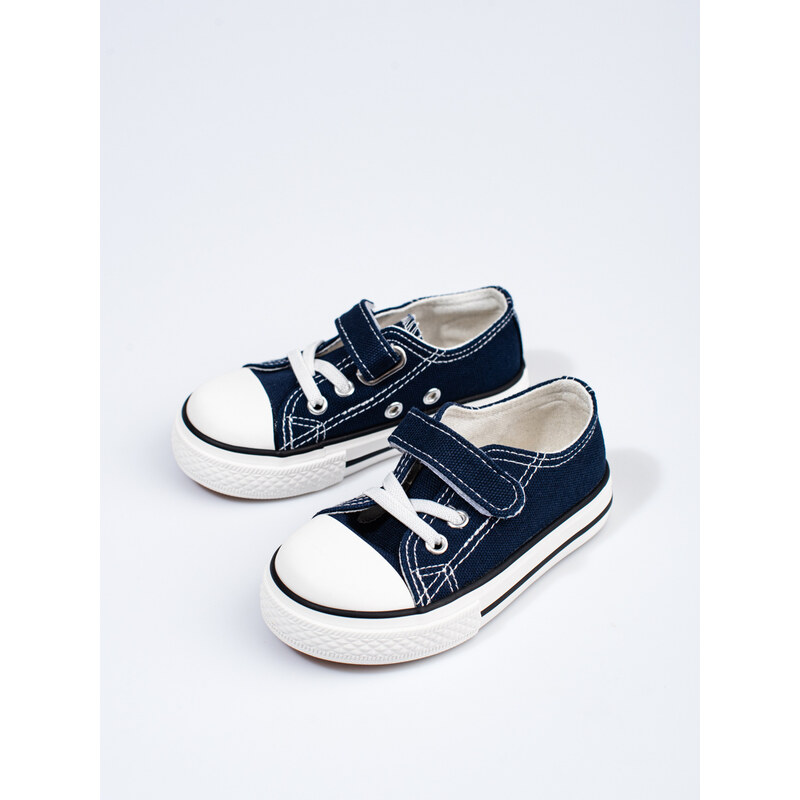 Boys' sneakers Vico fabric navy blue