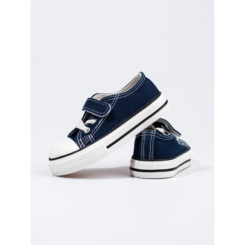 Boys' sneakers Vico fabric navy blue