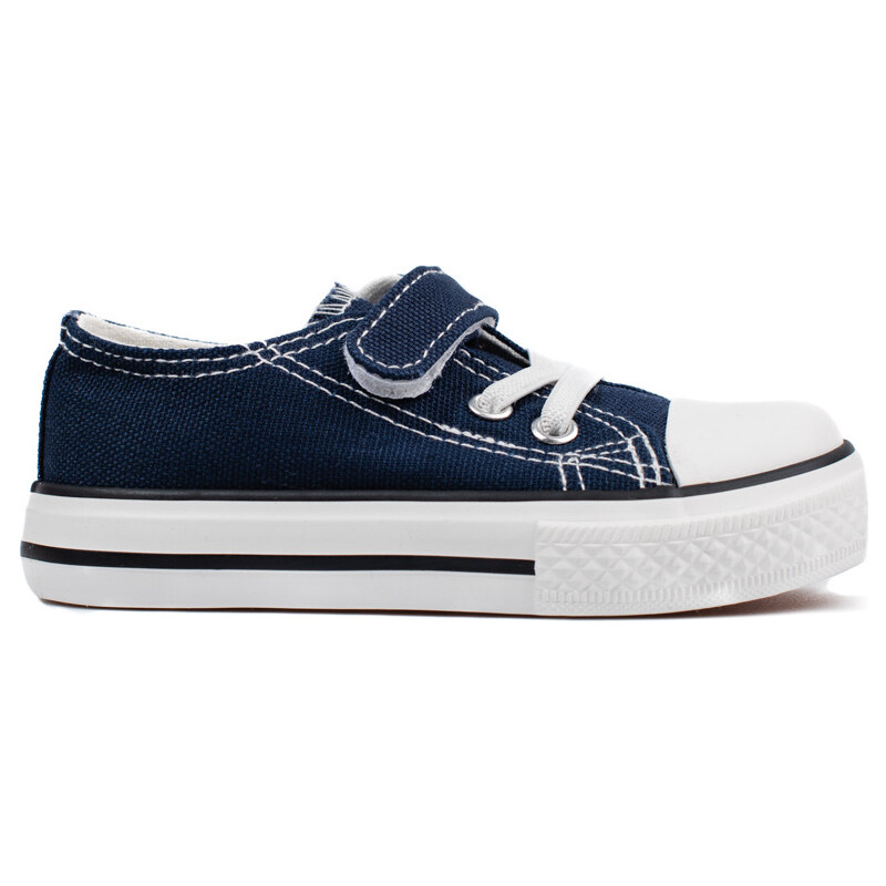 Boys' sneakers Vico fabric navy blue