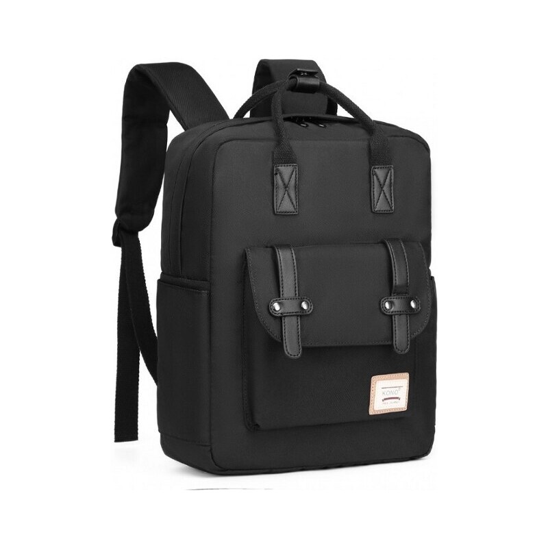 Konofactory Černý odolný batoh do letadla Traveller - vel. S