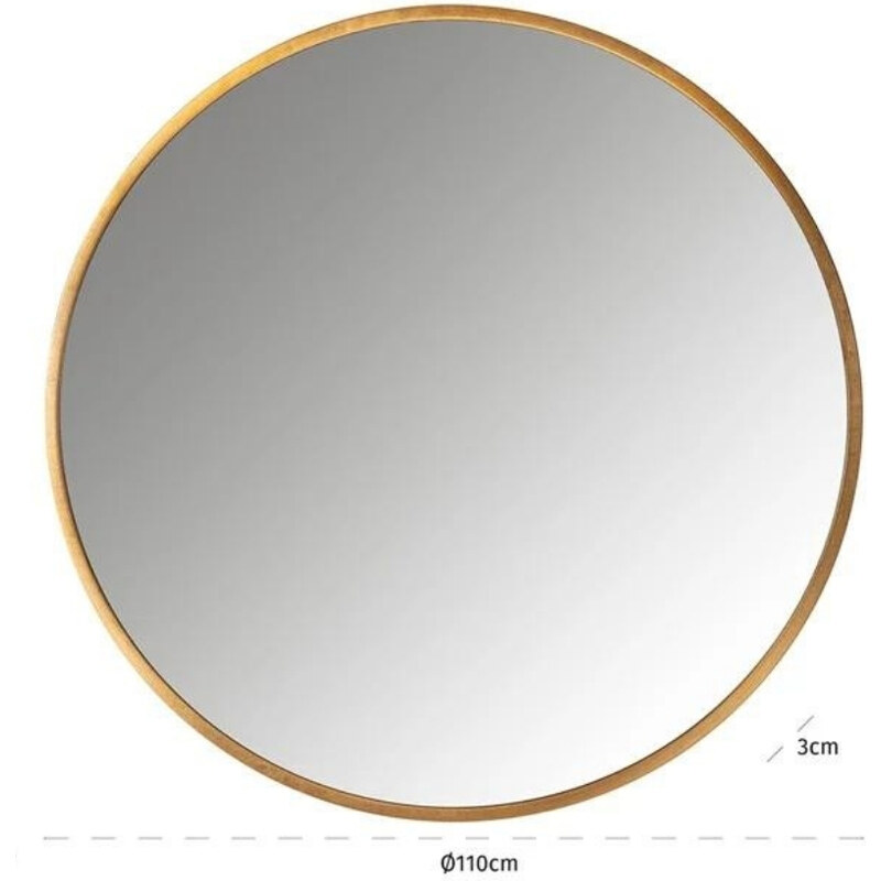 Zlaté kovové závěsné zrcadlo Richmond Maeron 110 cm
